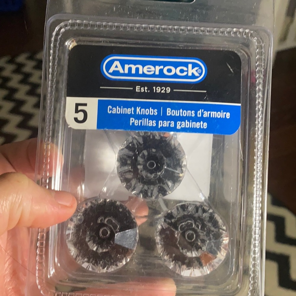 NWT amerock clear knobs